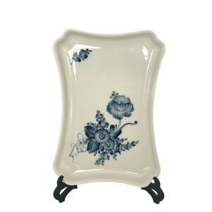 Royal Copenhagen Blue Flower Hand Painted Porcelain‎ Tray 9" Rectangular Dish